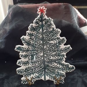 Coton Colors Christmas Tree Platter